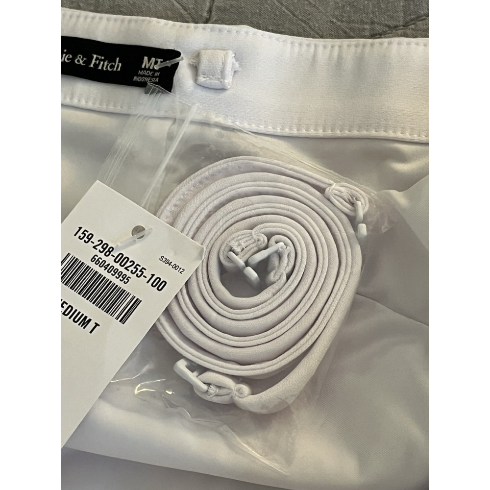 Abercrombie & Fitch White Maxi Bow Front Dress Medium - Picture 8 of 12